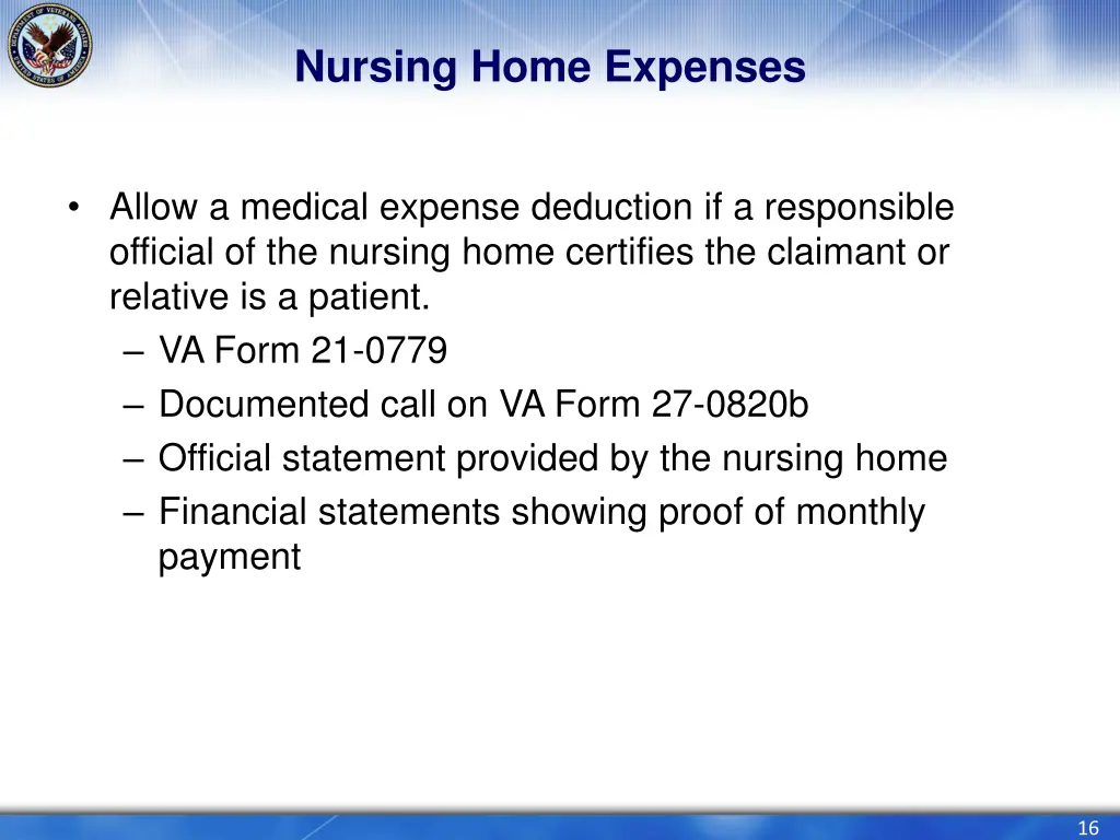 nursing home expenses