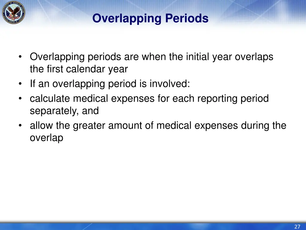 overlapping periods