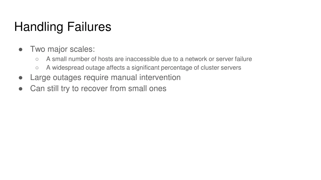 handling failures