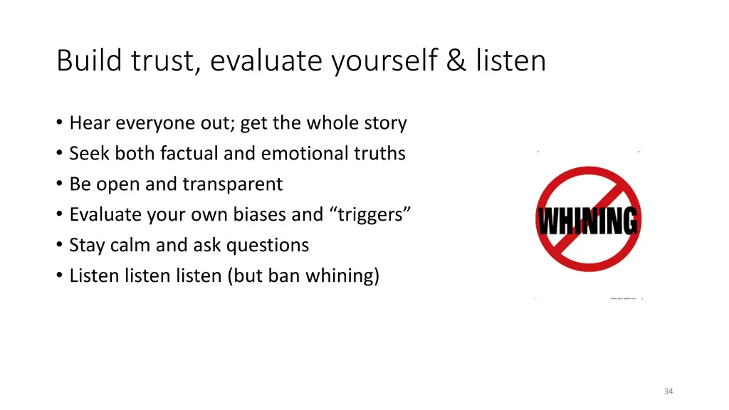 build trust evaluate yourself listen
