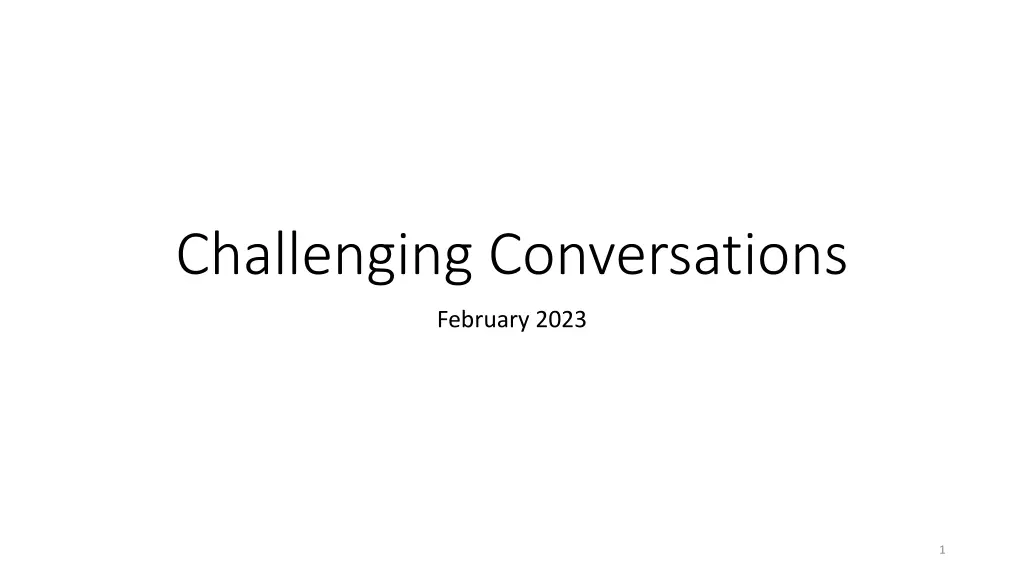 challenging conversations