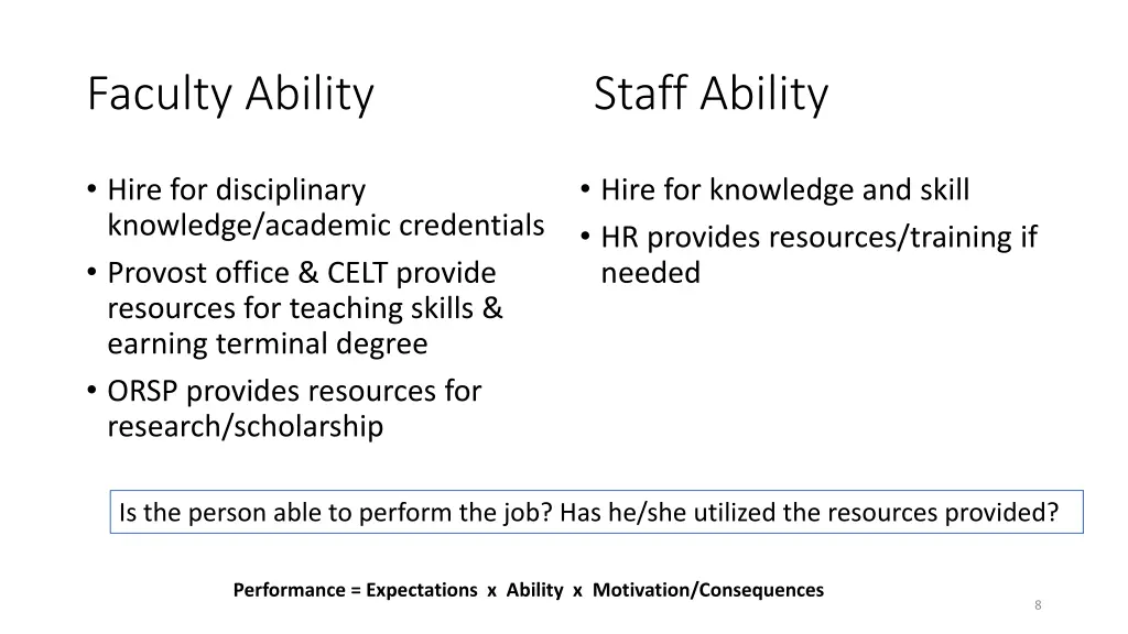 faculty ability