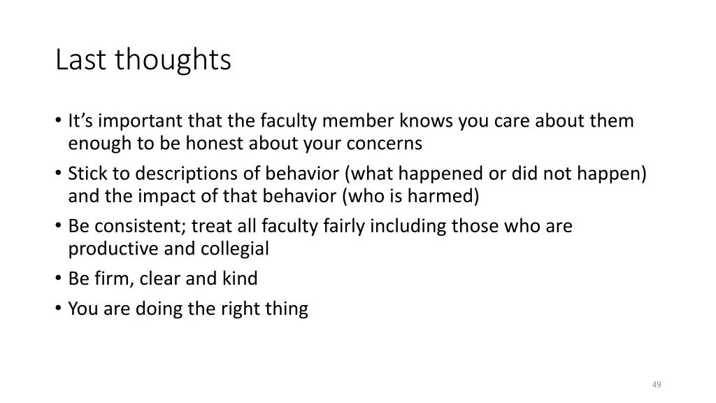 last thoughts