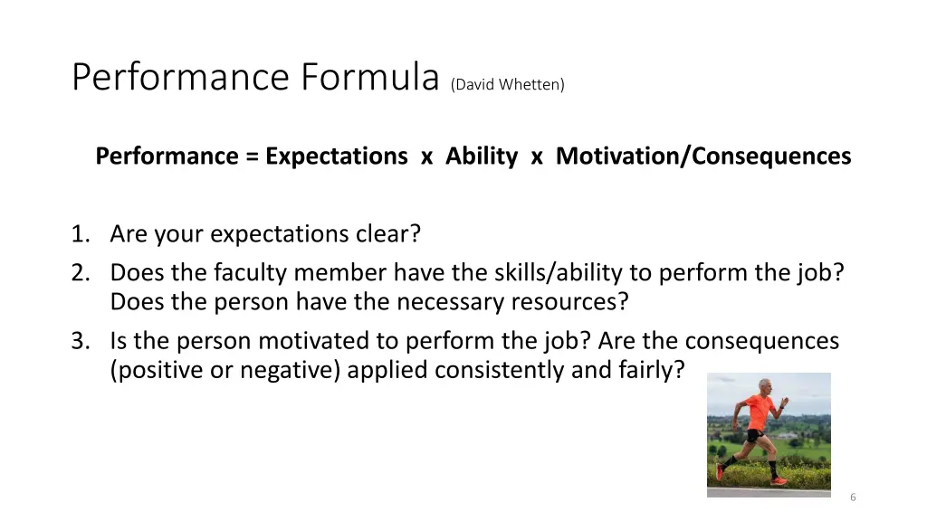 performance formula david whetten