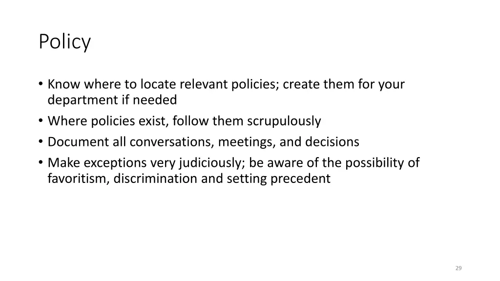 policy