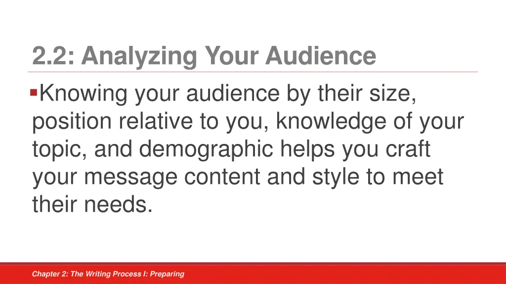 2 2 analyzing your audience knowing your audience
