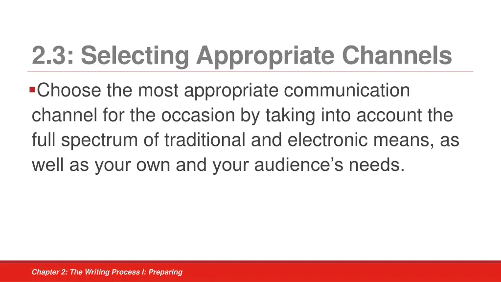 2 3 selecting appropriate channels choose