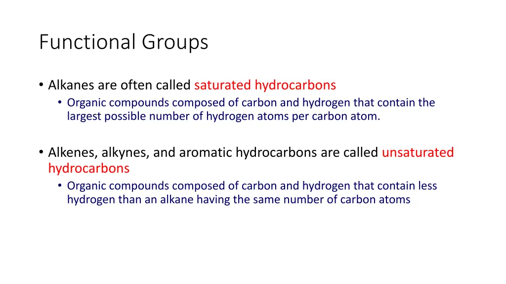 functional groups