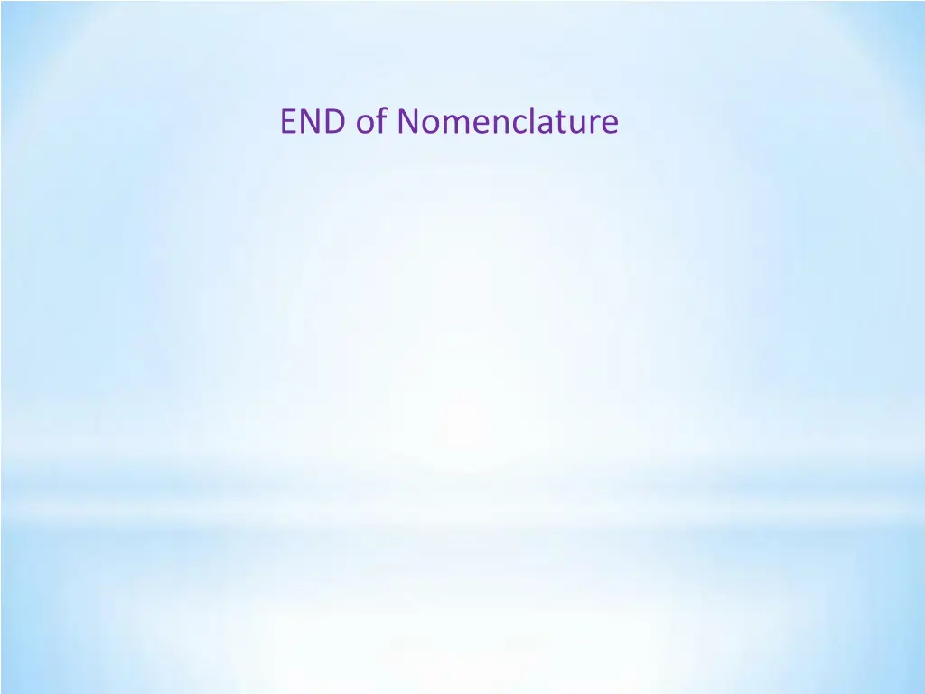 end of nomenclature