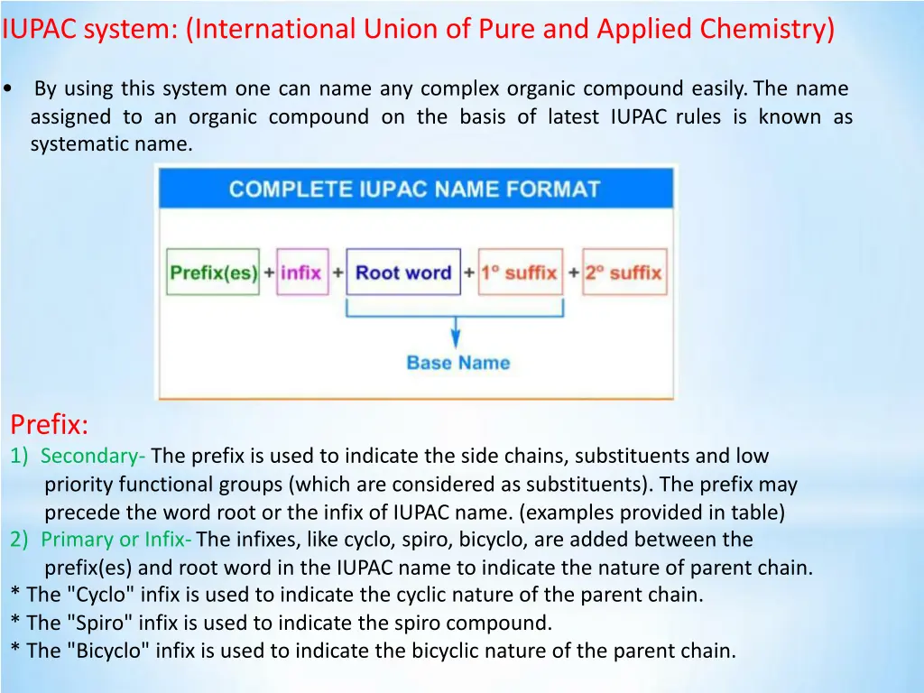 iupac system international union of pure