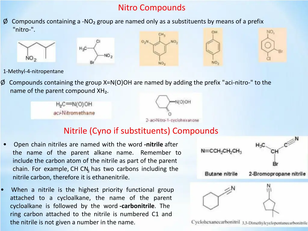 nitro compounds