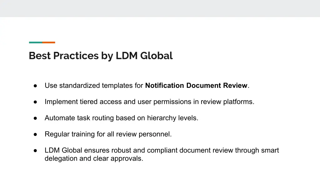 best practices by ldm global