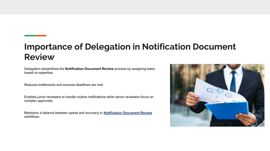 importance of delegation in notification document