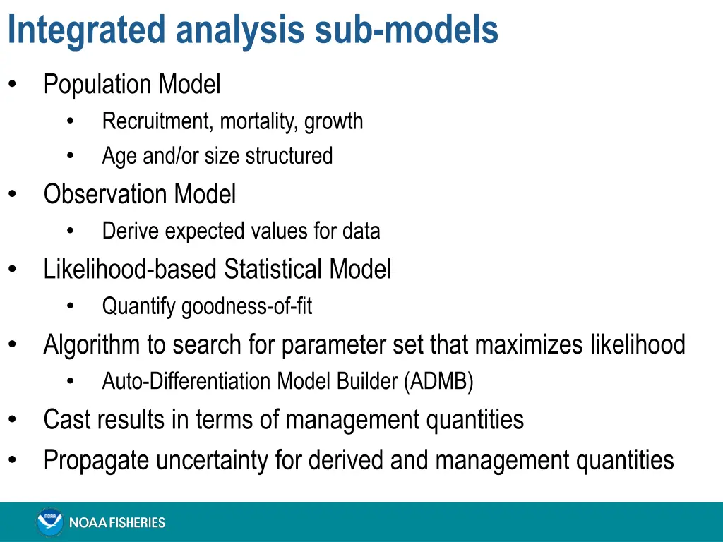 integrated analysis sub models