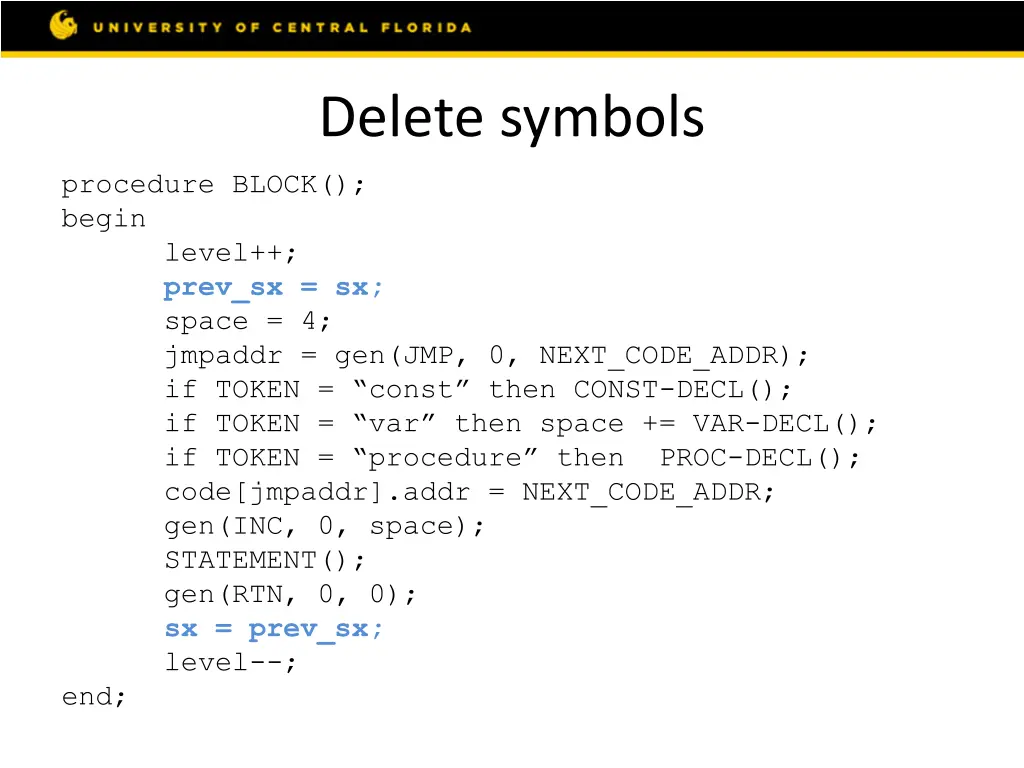 delete symbols 10