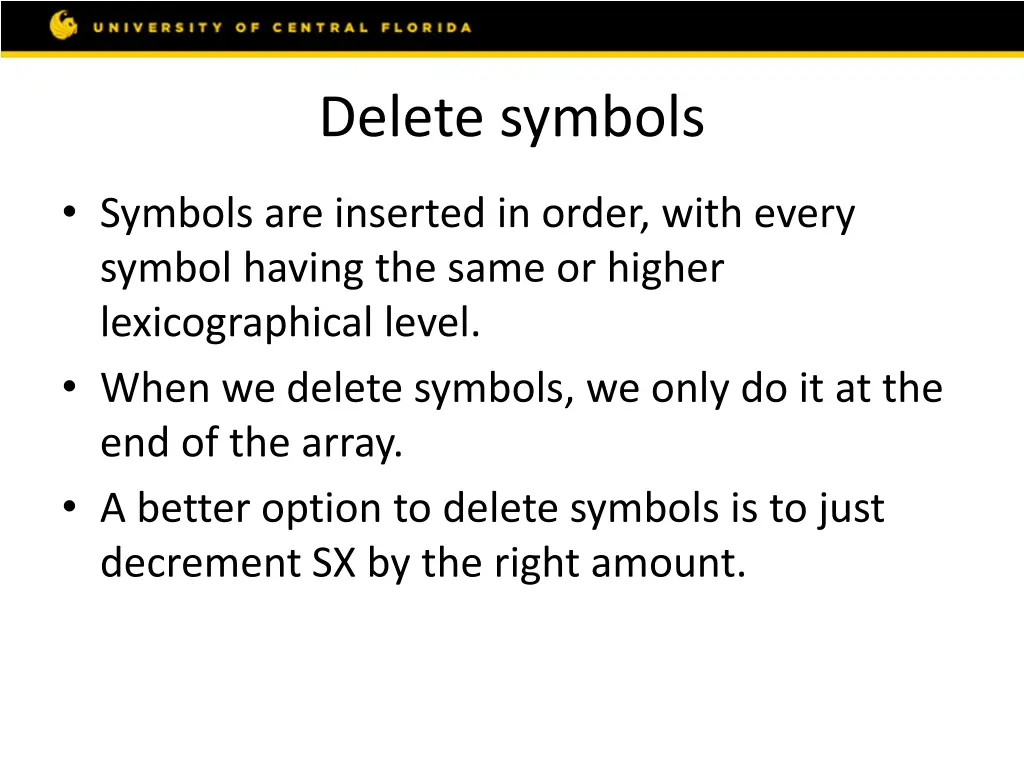 delete symbols 9