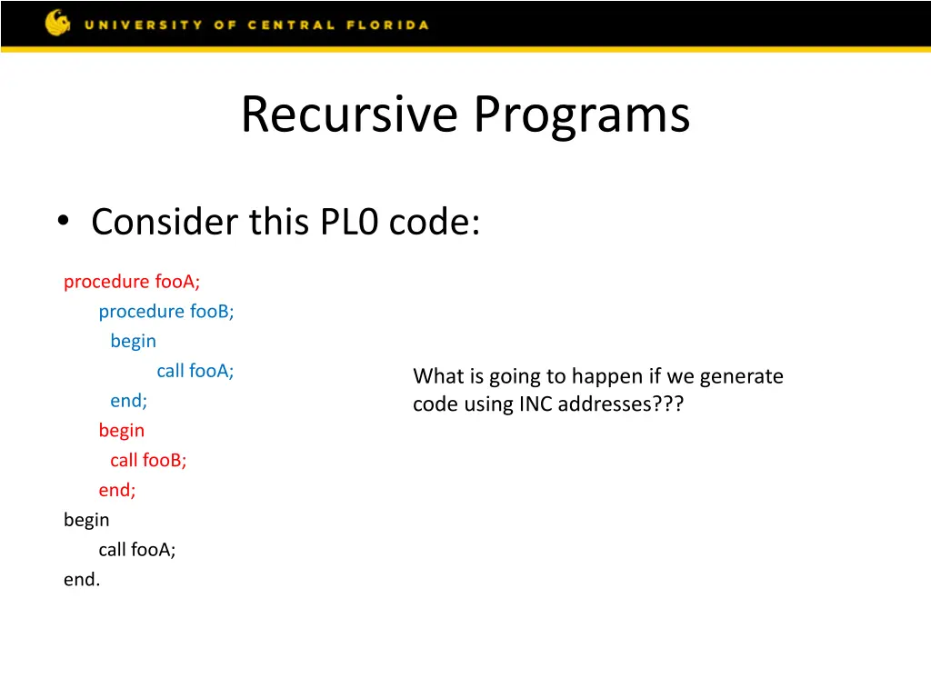 recursive programs