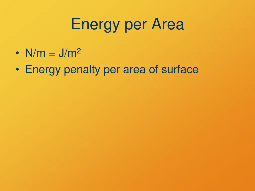energy per area