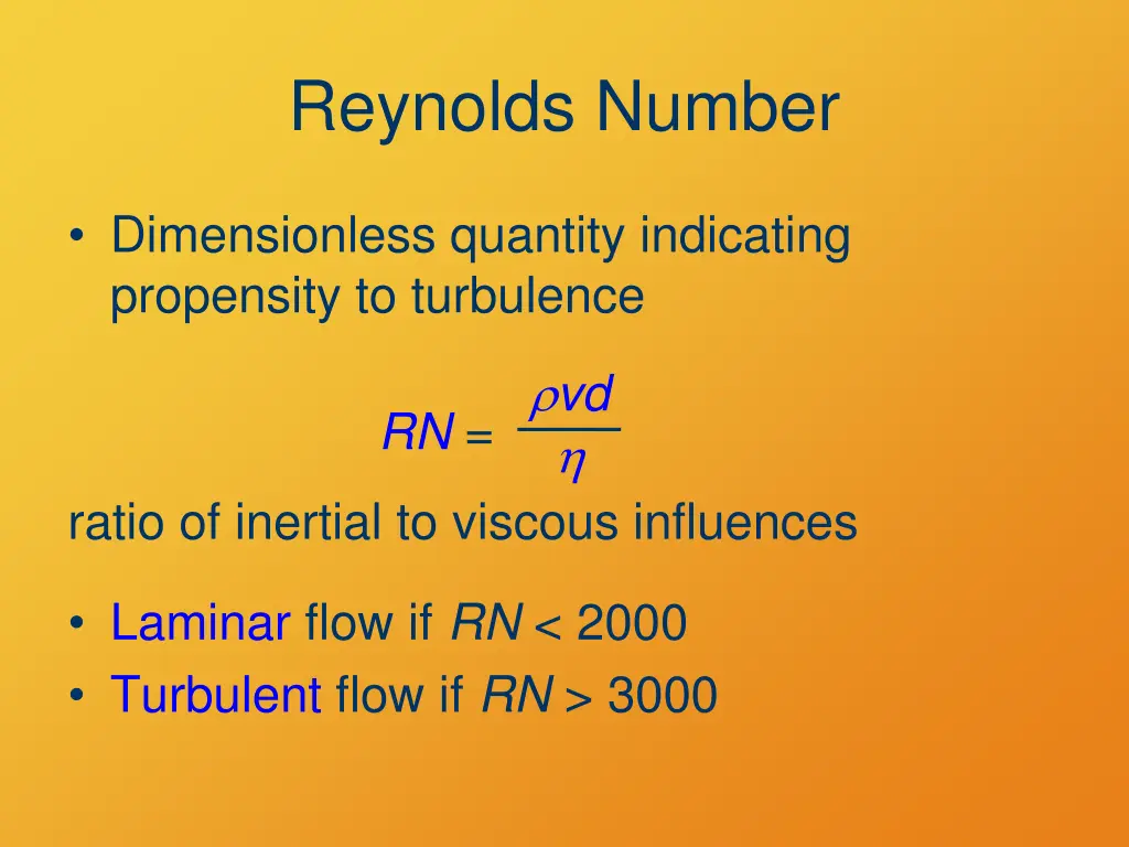 reynolds number