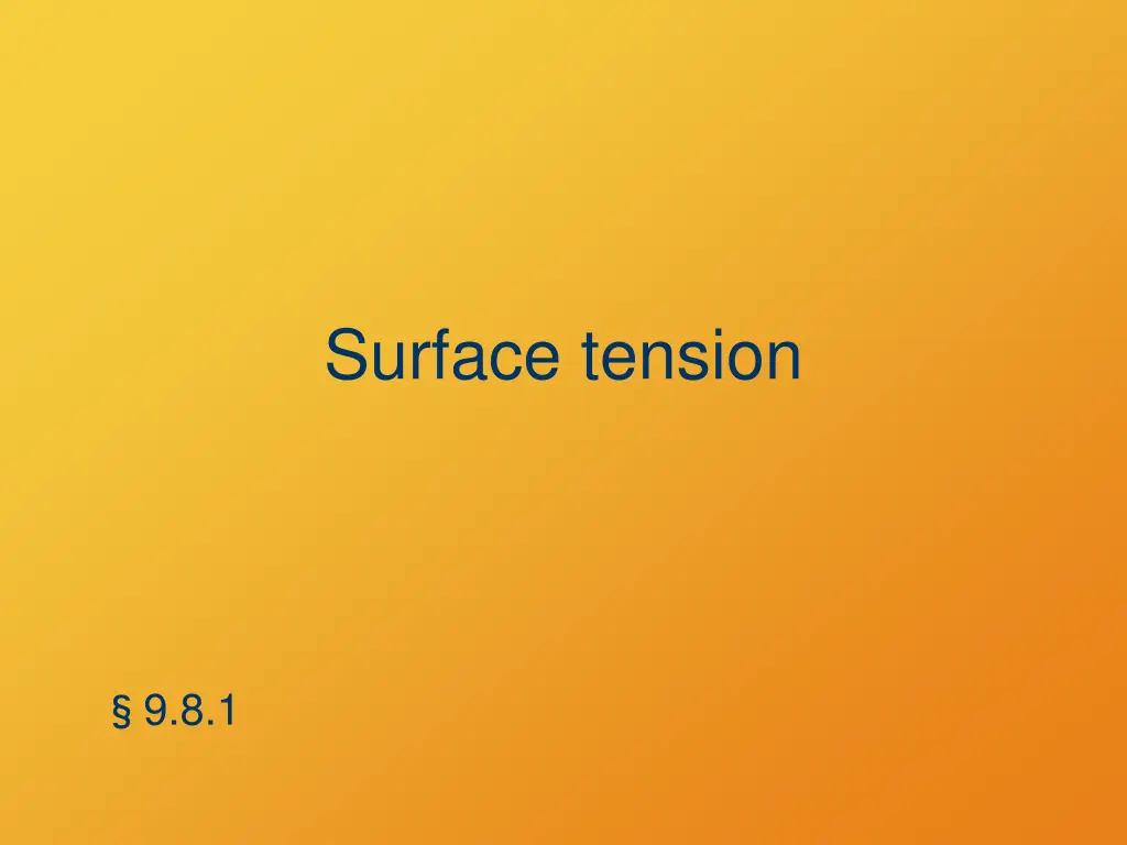 surface tension