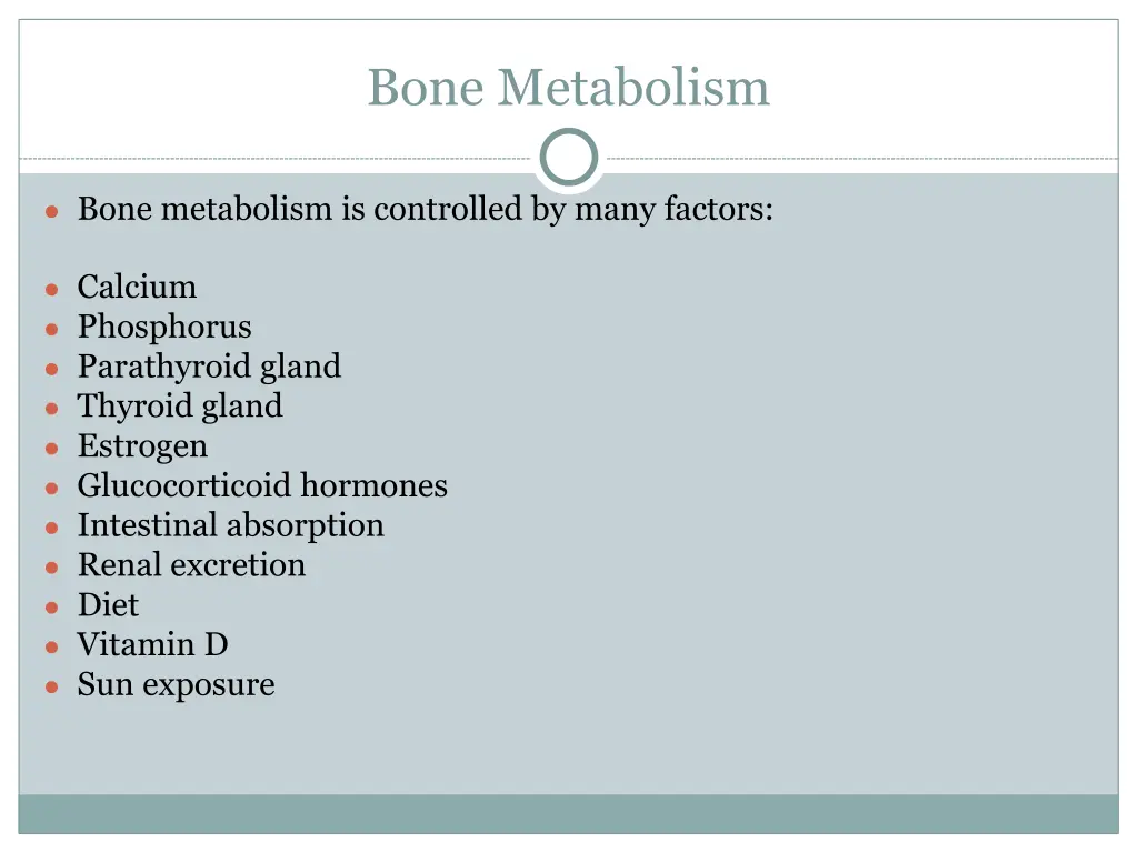 bone metabolism