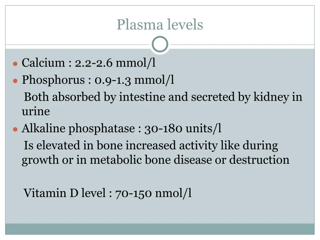 plasma levels