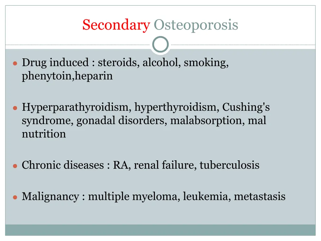 secondary osteoporosis