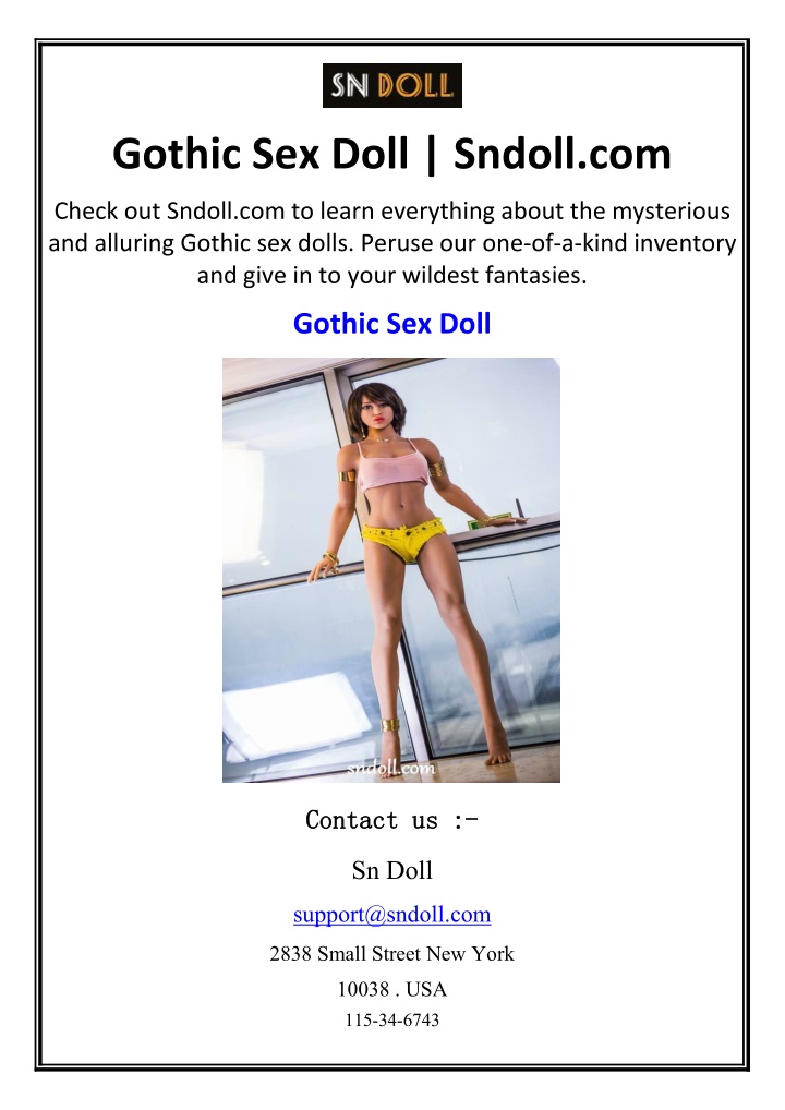 gothic sex doll sndoll com