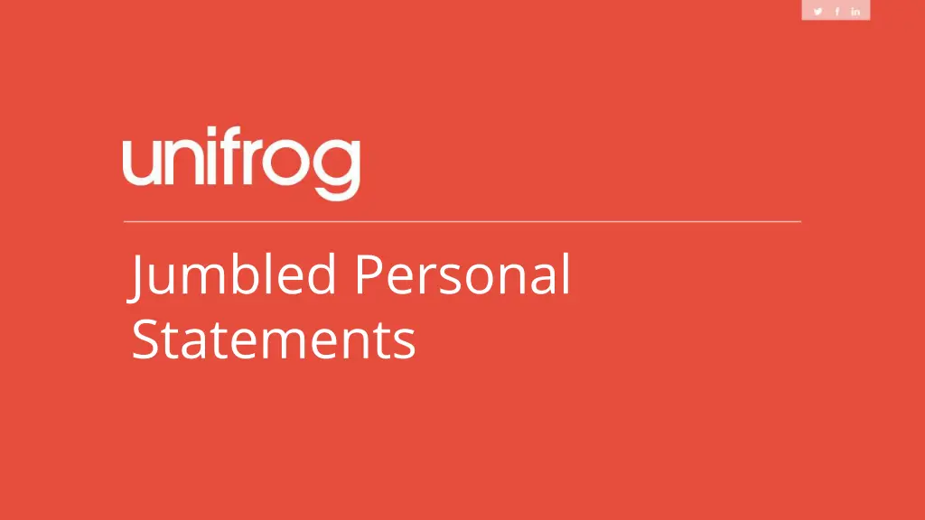 jumbled personal statements