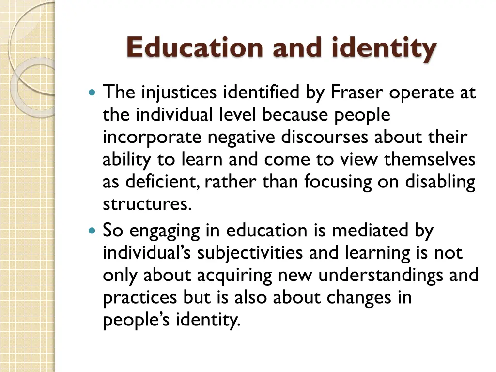 education and identity