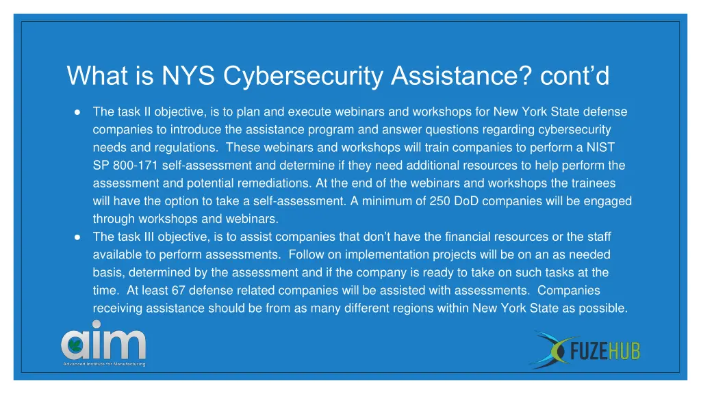 what is nys cybersecurity assistance cont d