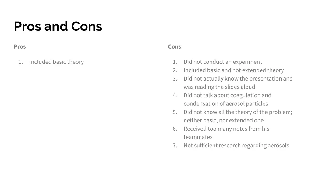 pros and cons