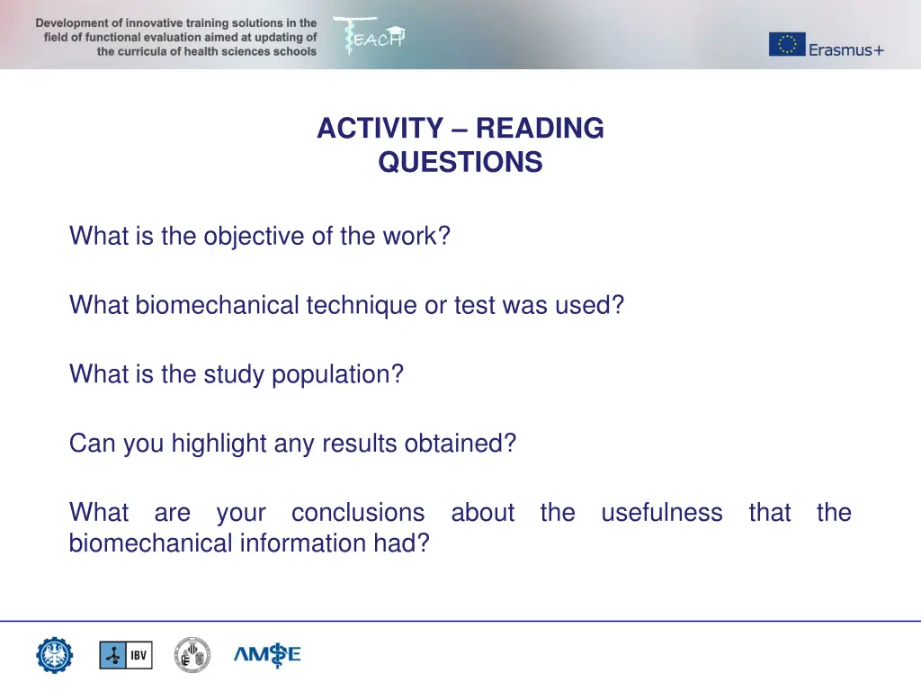activity reading questions