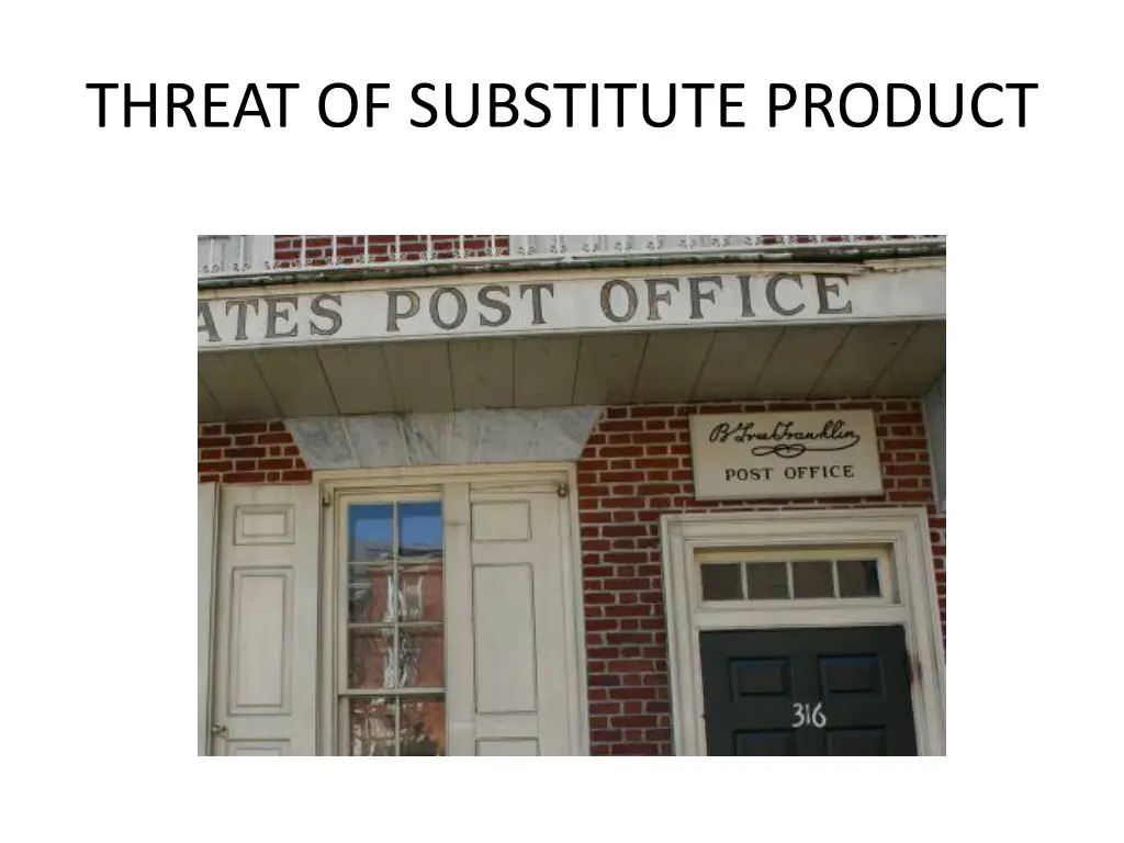 threat of substitute product