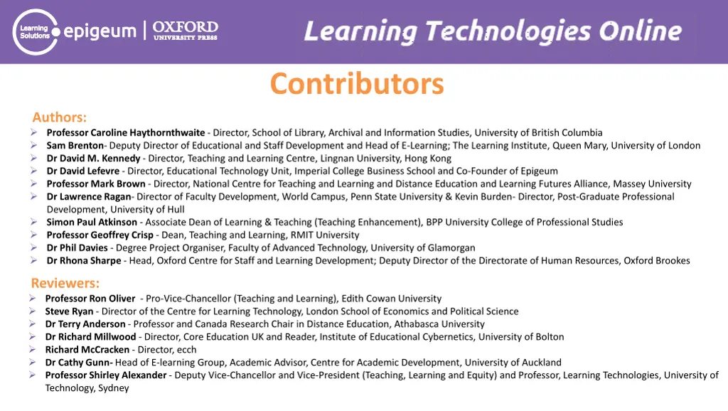 learning technologies online 2