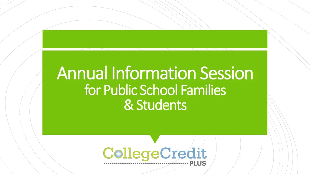 annual information session annual information