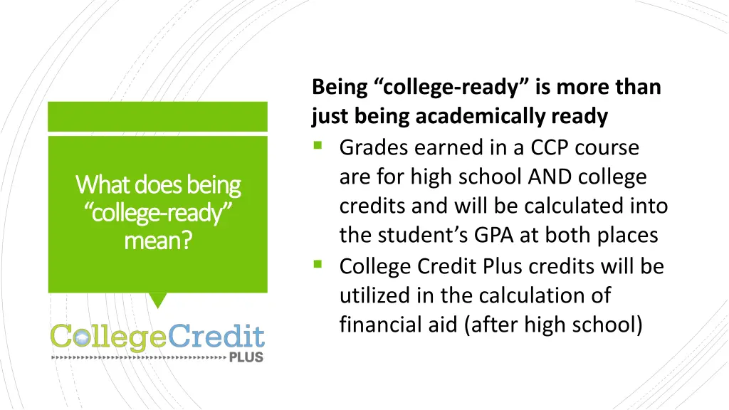 being college ready is more than just being 1