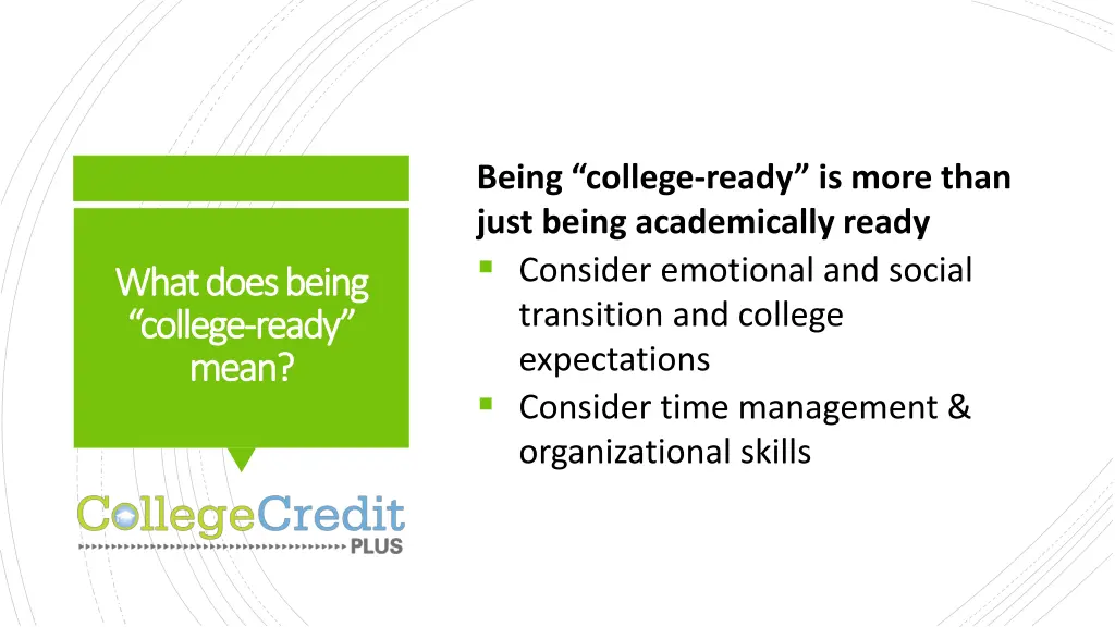 being college ready is more than just being