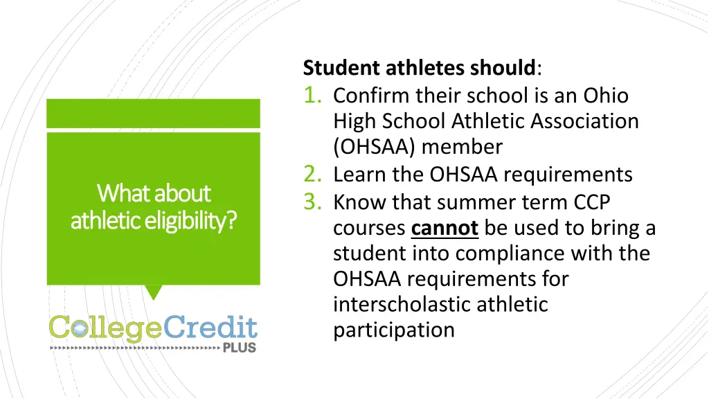 student athletes should 1 confirm their school