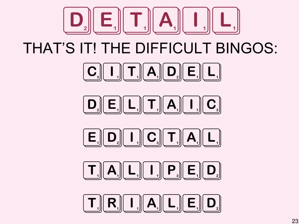 detail that s it the difficult bingos citadel