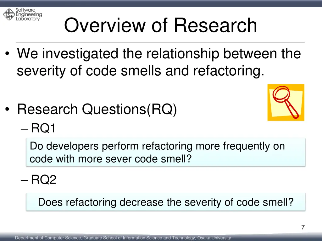 overview of research