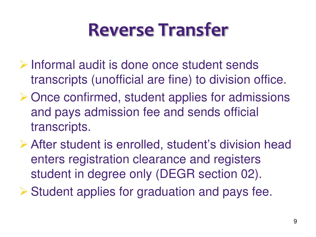 reverse transfer