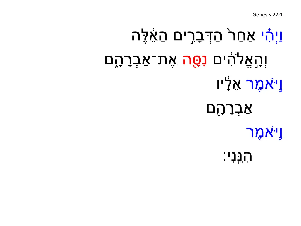 genesis 22 1