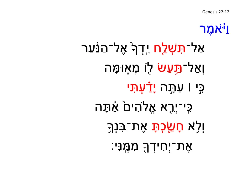 genesis 22 12