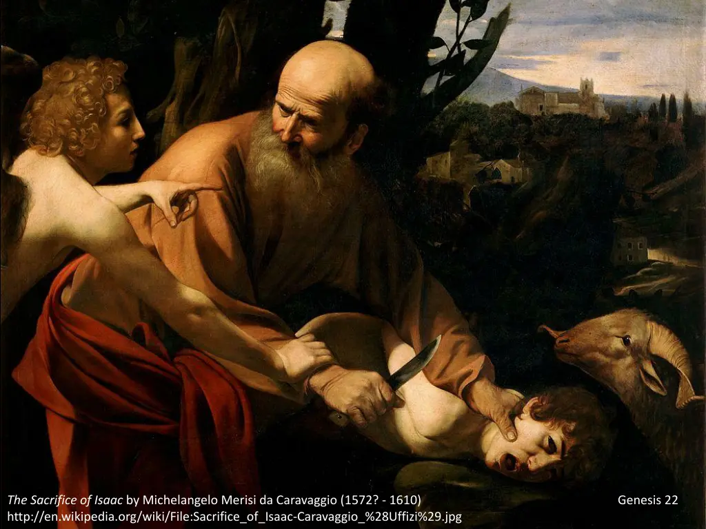 the sacrifice of isaac by michelangelo merisi