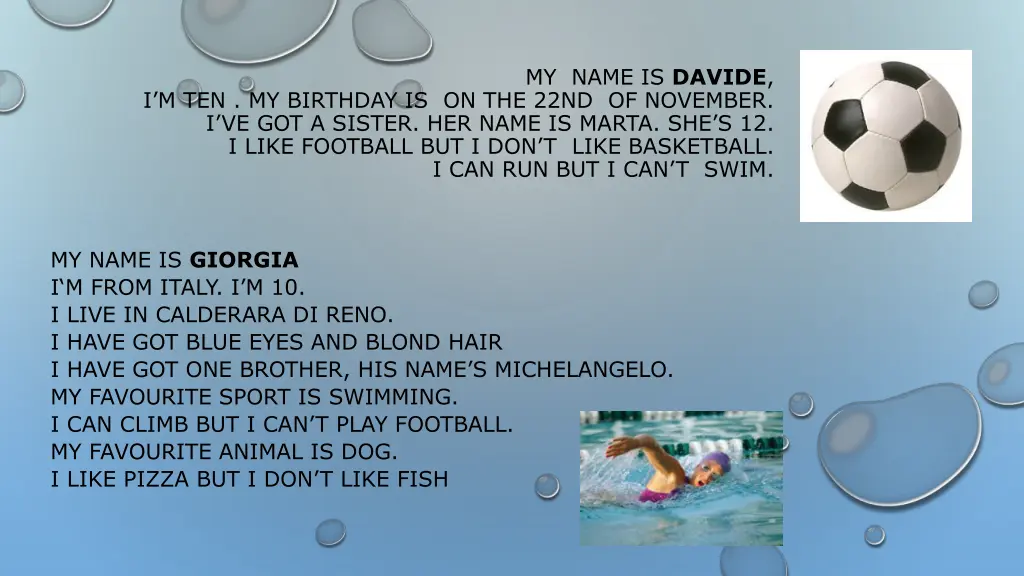 my name is davide