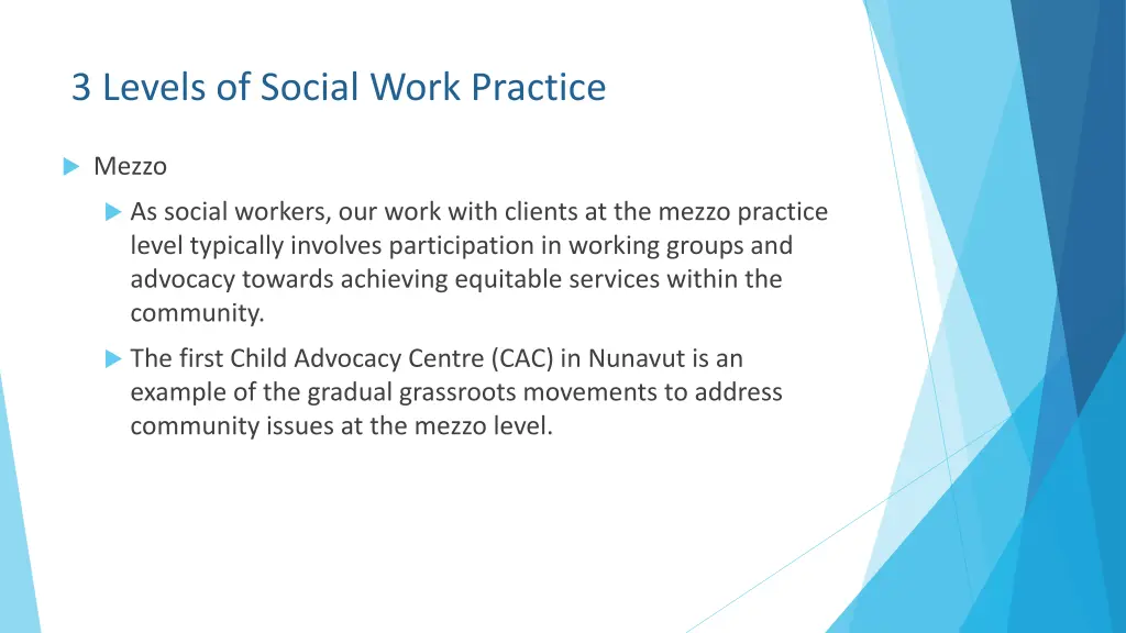 3 levels of social work practice 1