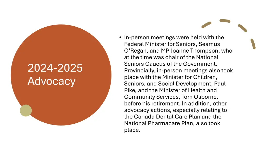 in person meetings were held with the federal