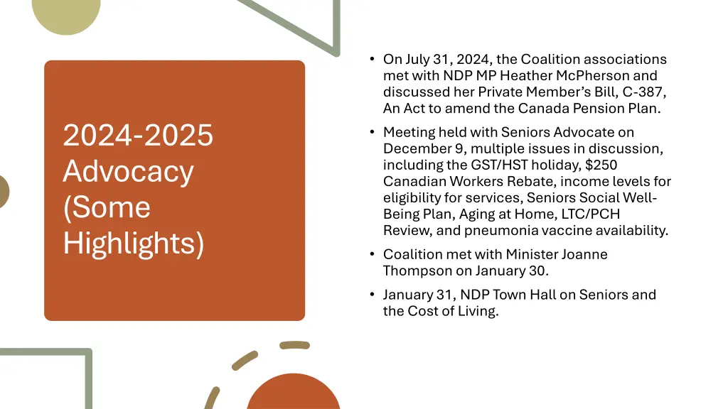 on july 31 2024 the coalition associations