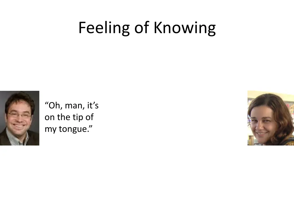 feeling of knowing 1